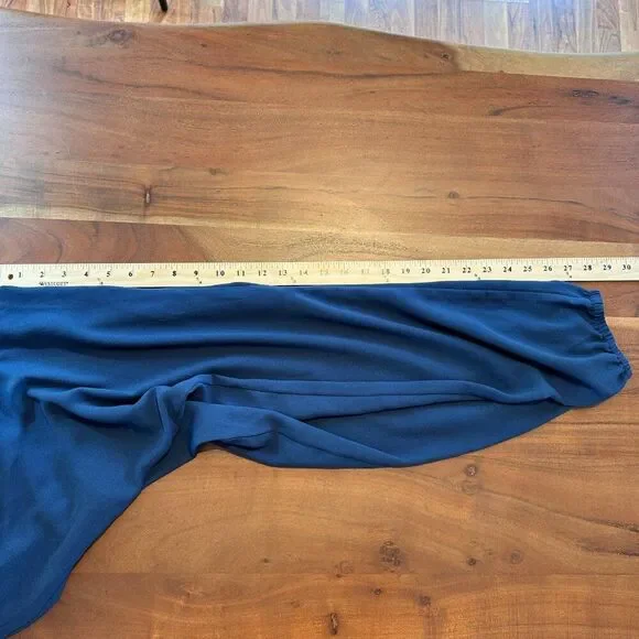 CAbi Sleeveless Jumpsuit Drawstring Waist Jogger-Style Zip-Back Navy-Blue W US S - Picture 10 of 11